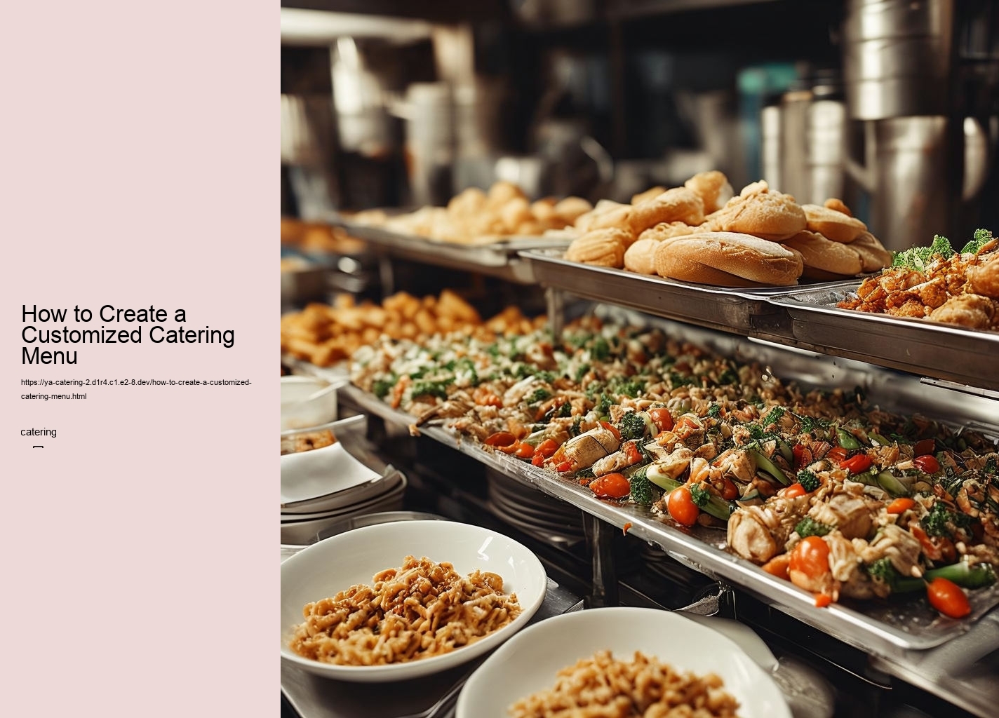 How to Create a Customized Catering Menu